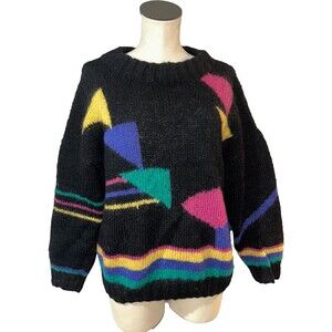 Suzette Knits Vintage Women’s Sweater Hand Knitted in New Zealand Mohair Wool